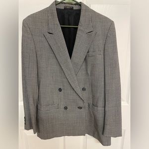 Vintage Black and White Check Size 12 Blazer